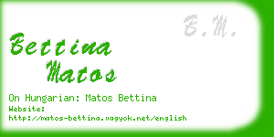 bettina matos business card